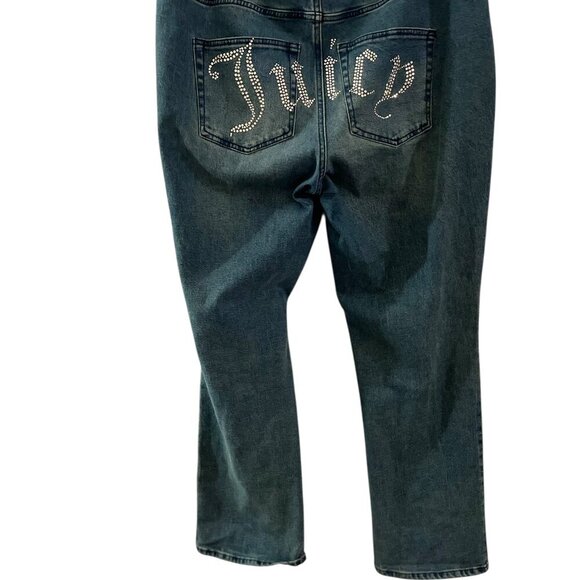 Juicy Couture Plus-Size Blue Juicy Spell-Out Stretch Straight Leg Jeans Sz 16W - Picture 5 of 11
